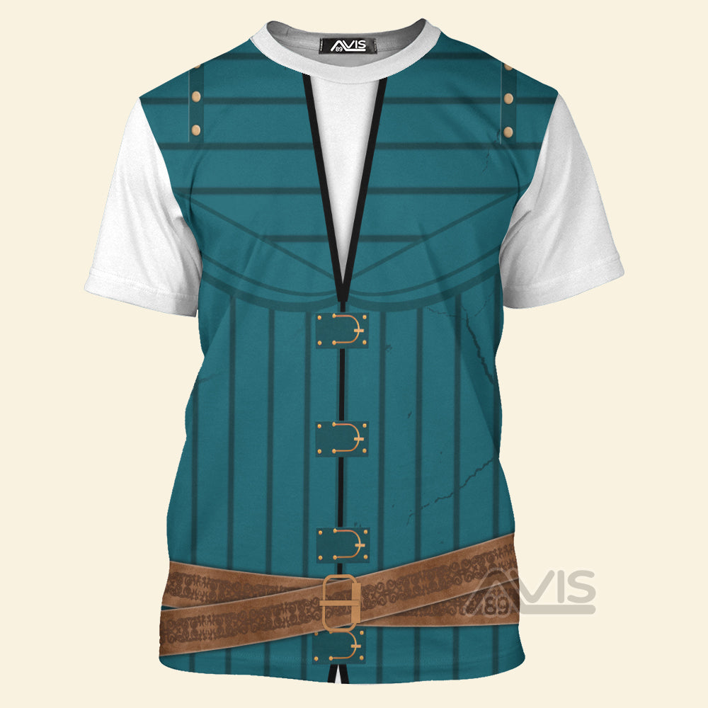 Avis89 The Flynn Tangled Cosplay Costume - 3D Tshirt