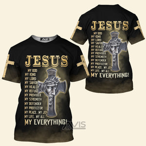 Avis89 Jesus Is My King My Everything INRI - 3D Tshirt