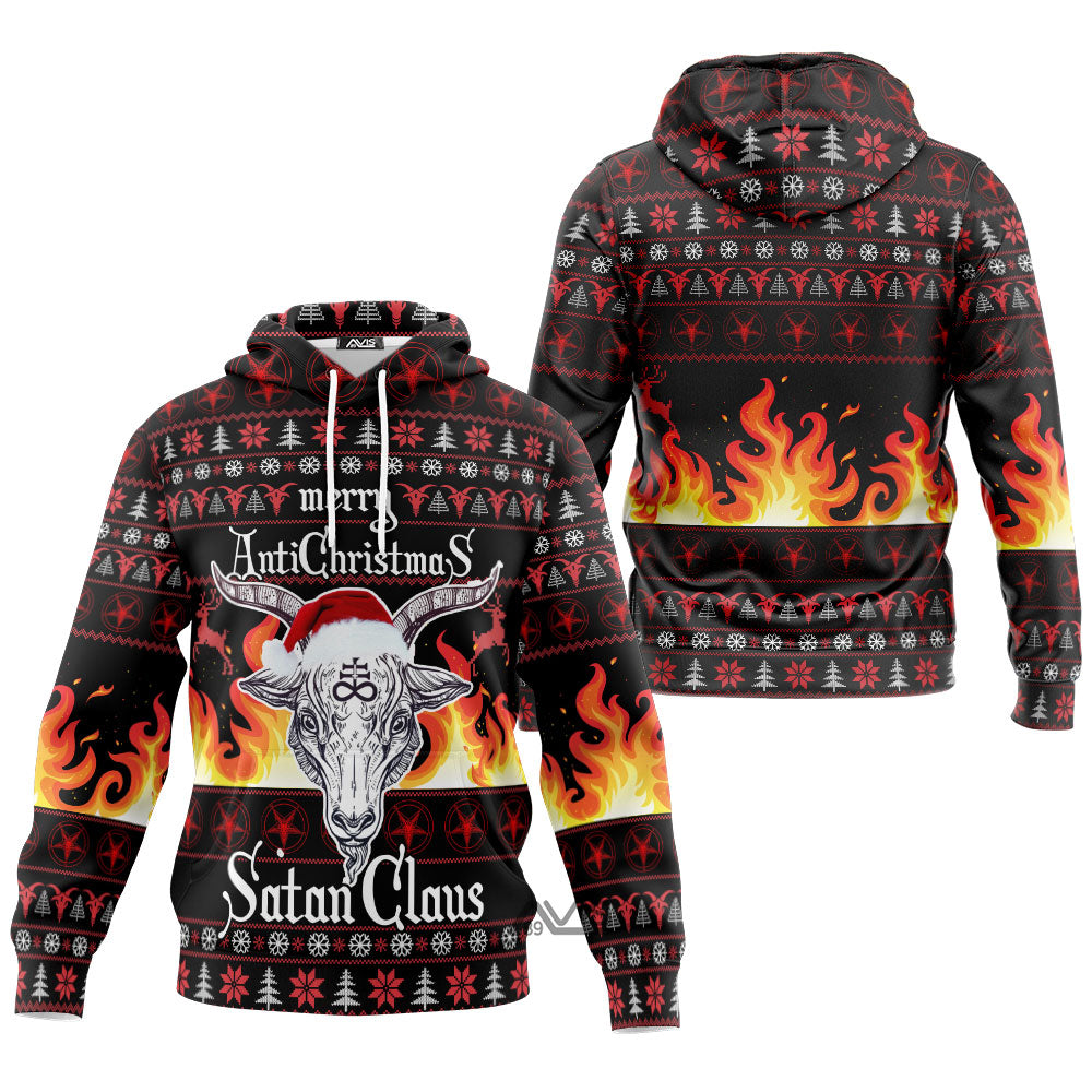 Satan Claus Merry Anti Christmas Hoodie