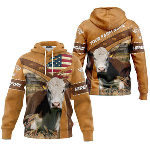 Uni 3D Hereford Flag - Personalized Hoodie