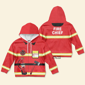 Firefighter 3D Costume Cosplay - Kid Hoodie