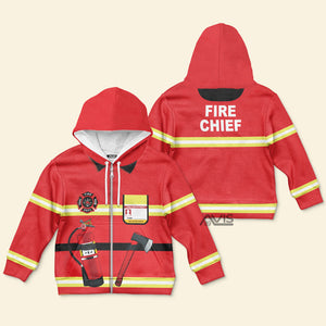 Firefighter 3D Costume Cosplay - Kid Hoodie