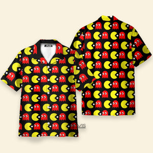 Cartoon PAC-MAN Doodle Casual Aloha - Hawaiian Shirt