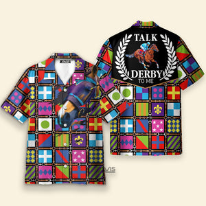 Avis Kentucky Derby Purple Talk Derby To Me Racing Horse - Hawaiian Shirt