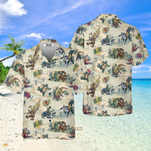 Monsters Kaiju Battles Hawaiian Shirt