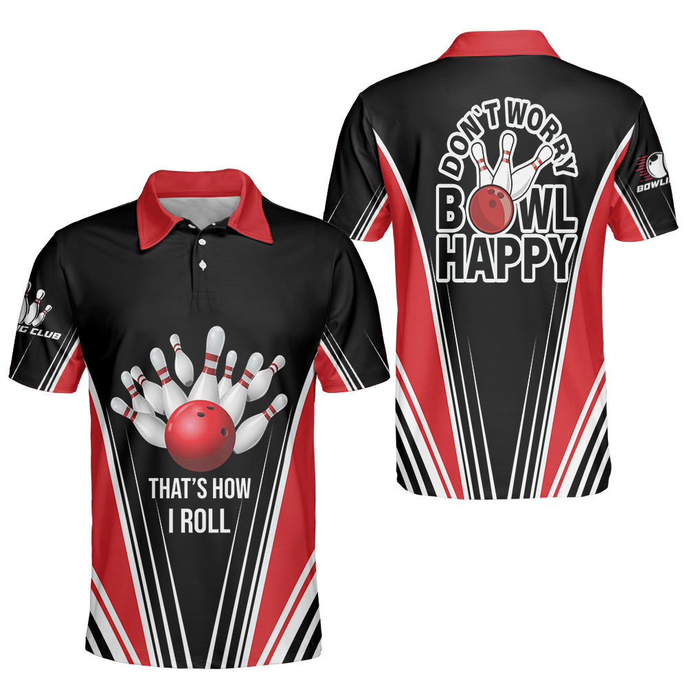 Don't Worry Bowling Happy Polo Shirt For Men