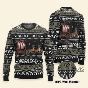 Fa-la-la-valhalla Viking Ugly Christmas Sweater