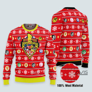 Mighty Morphin Power Rangers - Costume Ugly Christmas Sweater