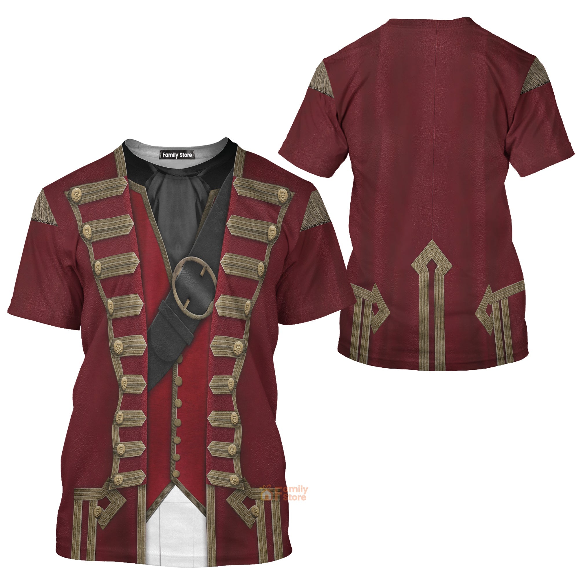 Captain Hook Peter Pan & Wendy Costume Cosplay - T-Shirt