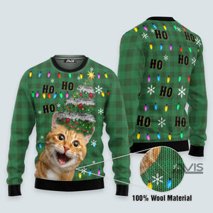 Cat Christmas Tree Ugly Sweater