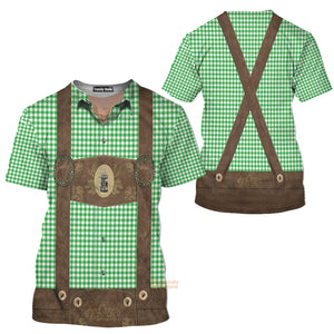 Halloween Oktoberfest Lederhosen Cosplay Costumes- 3D T-Shirt For Men