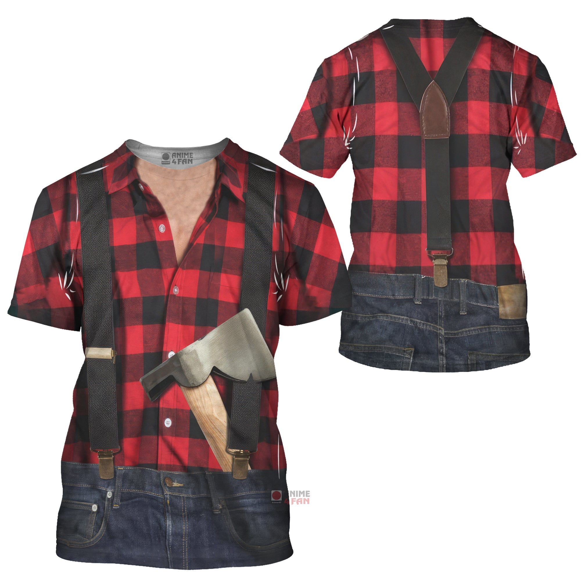 Halloween Lumberjack All Over Printed Costume Cosplay - T-Shirt