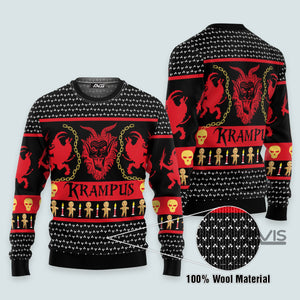 Krampus Christmas Red Funny Ugly Sweater