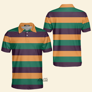 Mardi Gras Striped - Polo Shirt