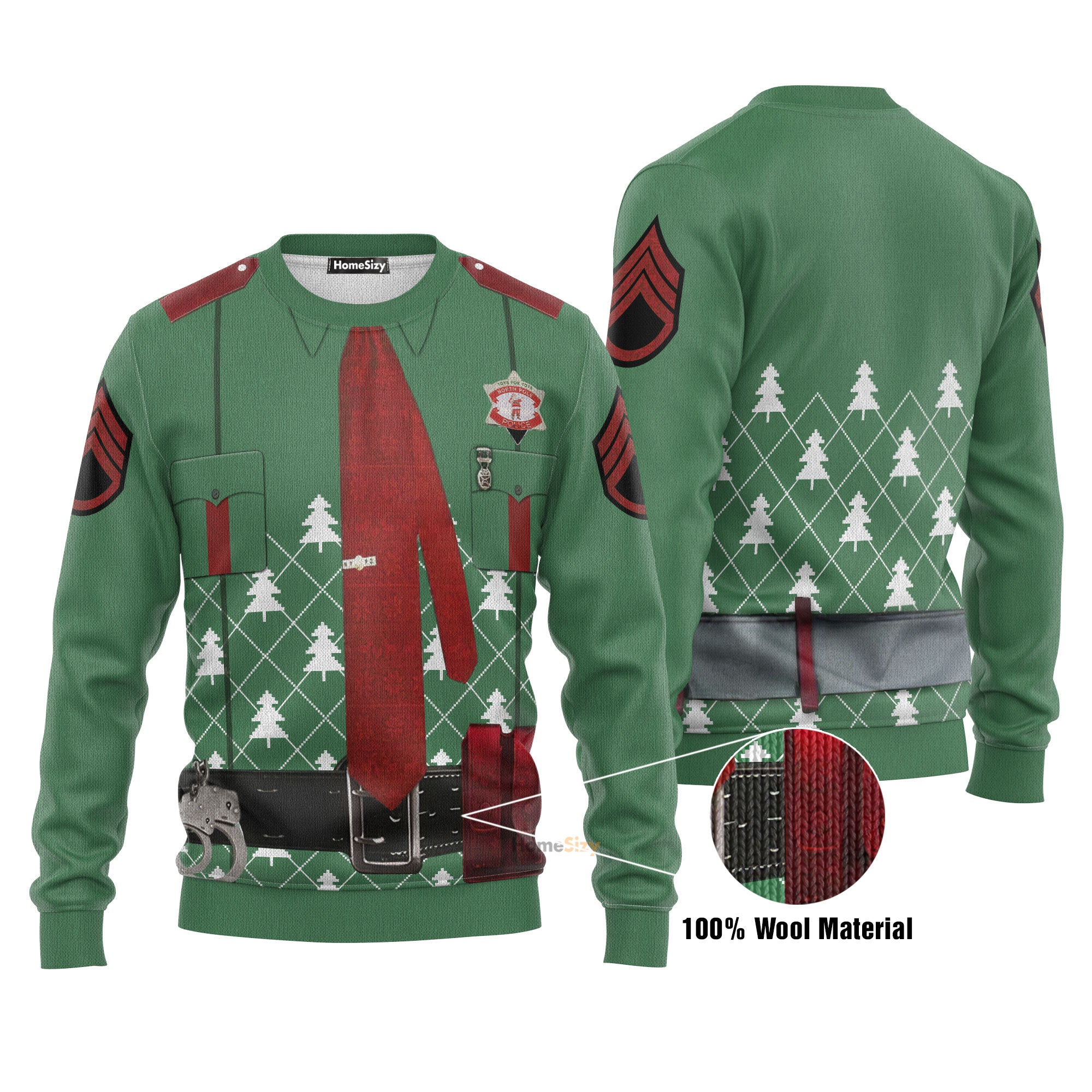 Personalized 3D Police Ugly Sweater - Best Gift For Christmas