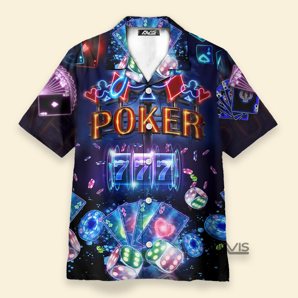 Poker Neon Casino Slot Machine With Jackpot - Hawaiian Shirt