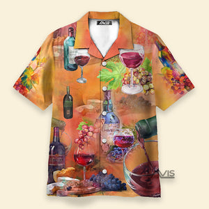 Wine Working From Nine To Wine - Hawaiian Shirt