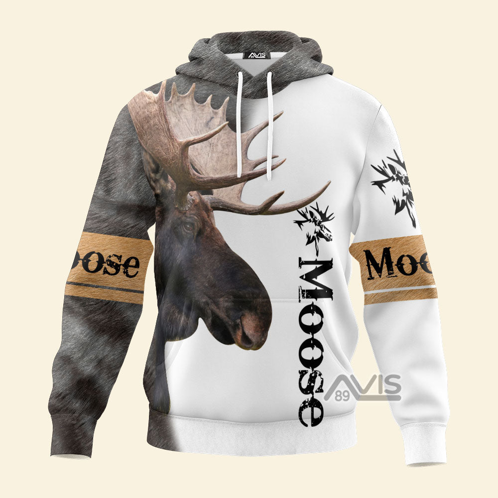 Avis89 Hunting Awesome 3D Moose - Hoodie