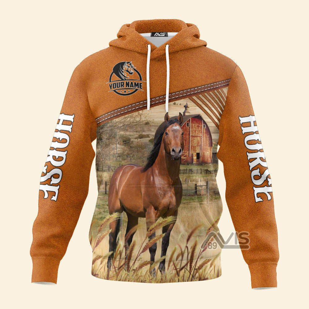 Avis89 Uni Horse Barn Farm 3D - Personalized Hoodie