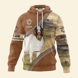 Uni Farm Boer Goat Cattle Light Brown - Personalized Hoodie