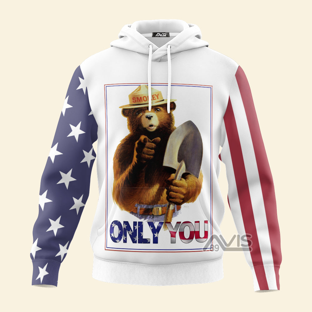 Avis89 Smokey Bear - 3D Hoodie