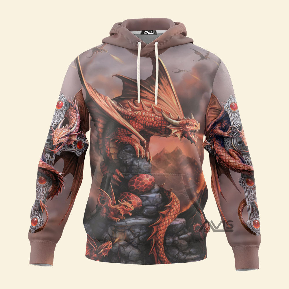 Avis89 Awesome Fire Dragon - Hoodie