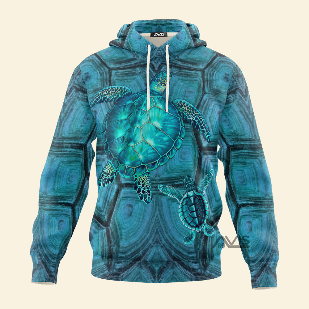 Turtle Ocean Pattern - Hoodie