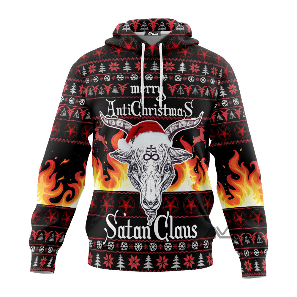 Satan Claus Merry Anti Christmas Hoodie