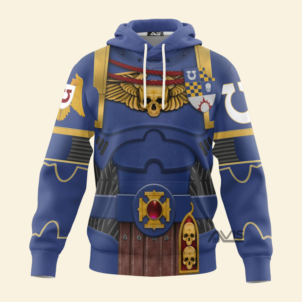 Warhammer Ultramarines Captain - Costume Cosplay Hoodie Sweatshirt Sweatpants