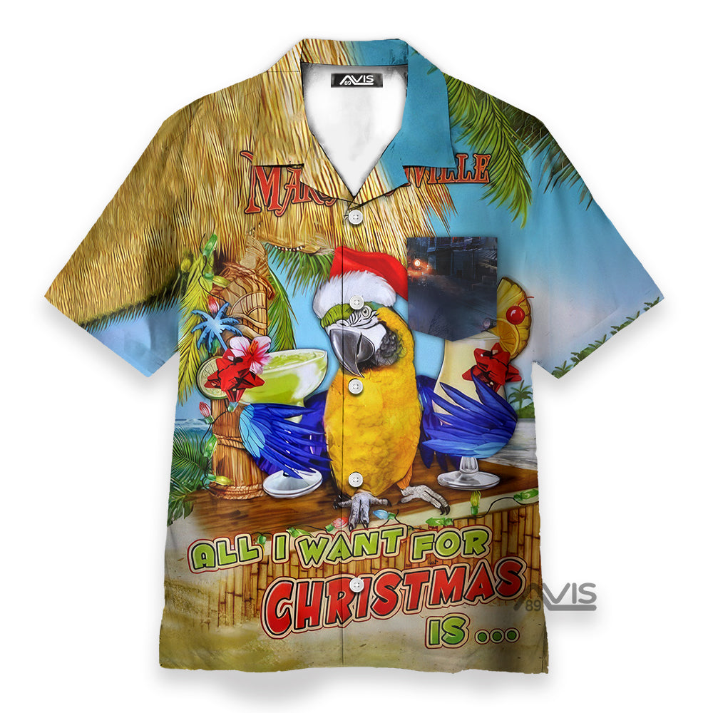 Margaritaville All I Want For Christmas Is - Hawaiian Shirt