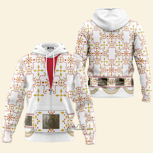 Avis89 Elvis White Conquistador Costume - Fandom Hoodie Sweatshirt Sweatpants ELHS35