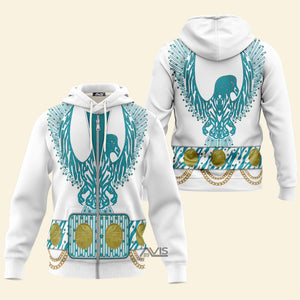 Elvis Turquoise Phoenix Costume - Fandom Hoodie Sweatshirt Sweatpants ELHS40