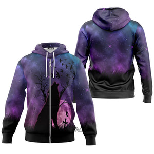 Wolf Purple Night Hoodie