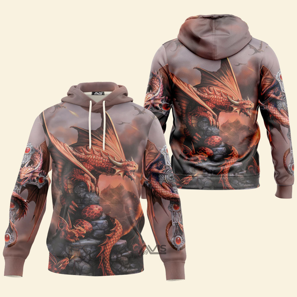 Avis89 Awesome Fire Dragon - Hoodie