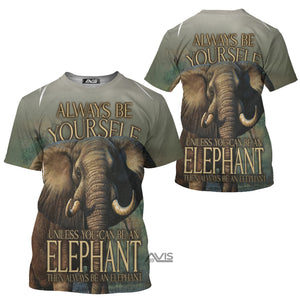 Always Be Yourself Unless Elephant Mens T-Shirt