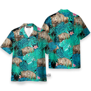 Wombat Tropical Leaves - Hawaiian Shirt