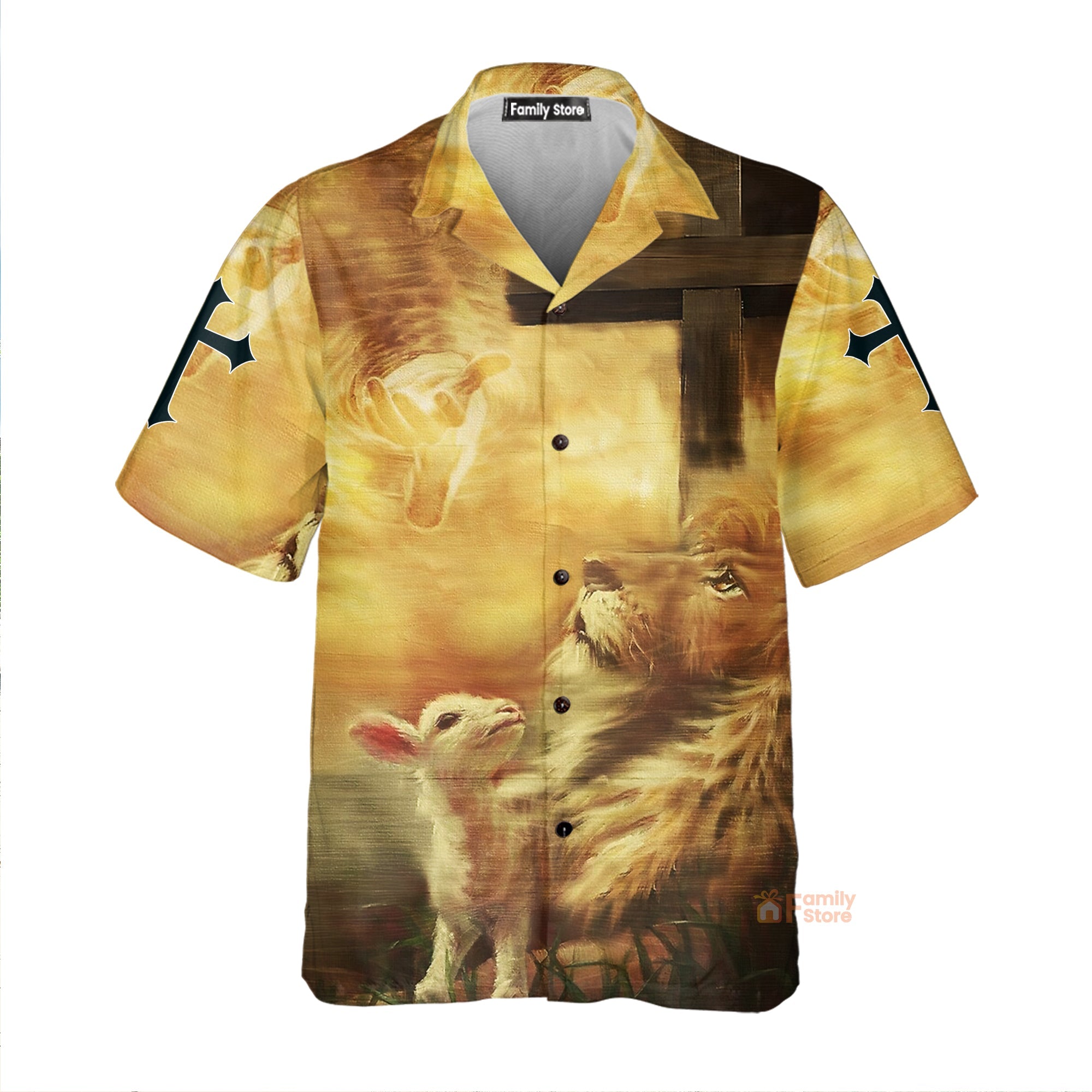 Jesus Easter Day Lion Flame Aloha Hawaiian Shirts For Men And For Women