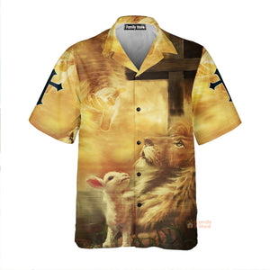 Jesus Easter Day Lion Flame Aloha Hawaiian Shirts For Men And For Women