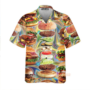 Food Lover My Love Is For Hamburger Hawaiian Shirt