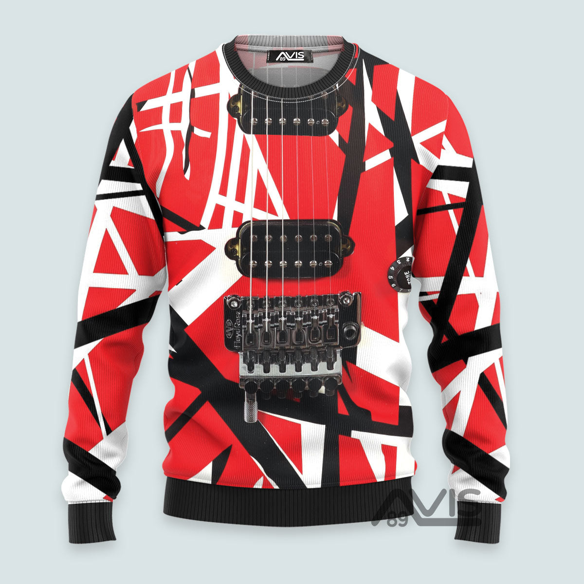 Animal Van Halen Guitar Ugly Christmas Sweater