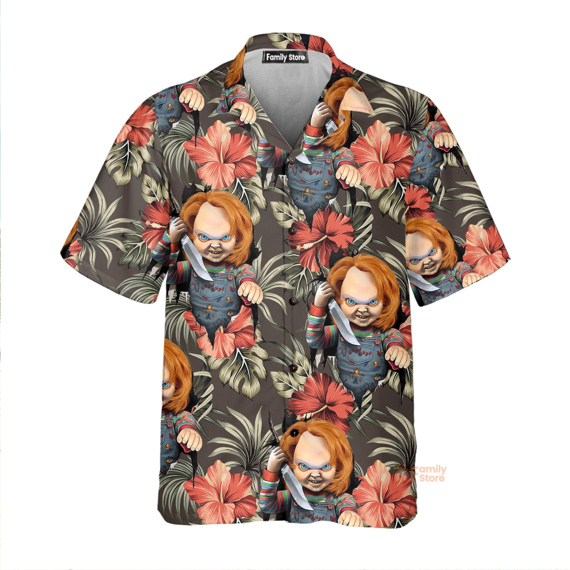 Halloween Chucky Scary Tropical Style - Hawaiian Shirt