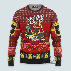 Warhammer Chaos Khorne Flakes Iconic - Ugly Christmas Sweater