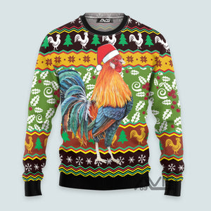 Chicken Cluck-ry Christmas Ugly Christmas Sweater