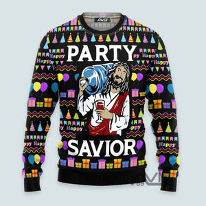 Jesus's Party Christmas Ugly Sweater