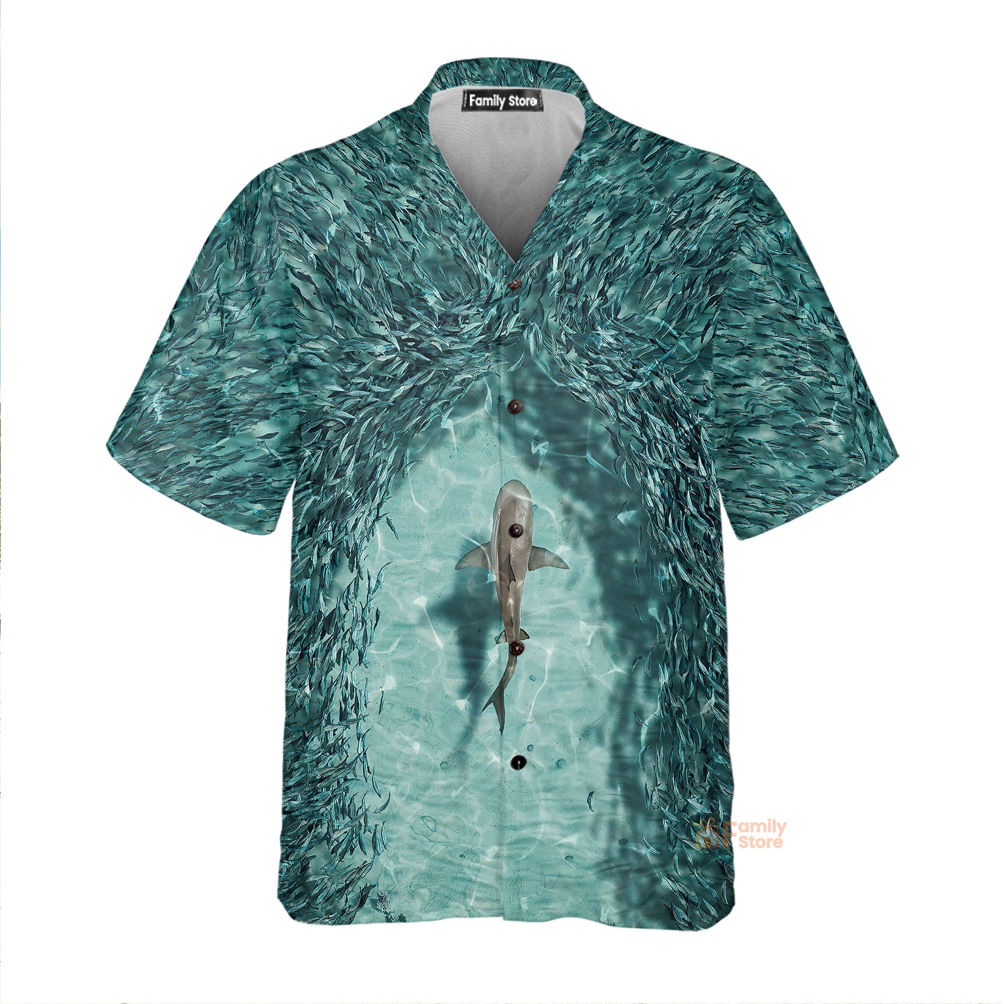 Shark Painting Pattern Men's Short Sleeve Top Hawaiian Shirt