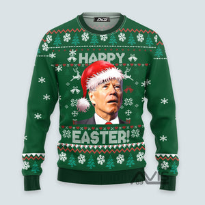 Santa Joe Biden Merry 4th Of Easter - Ugly Sweater