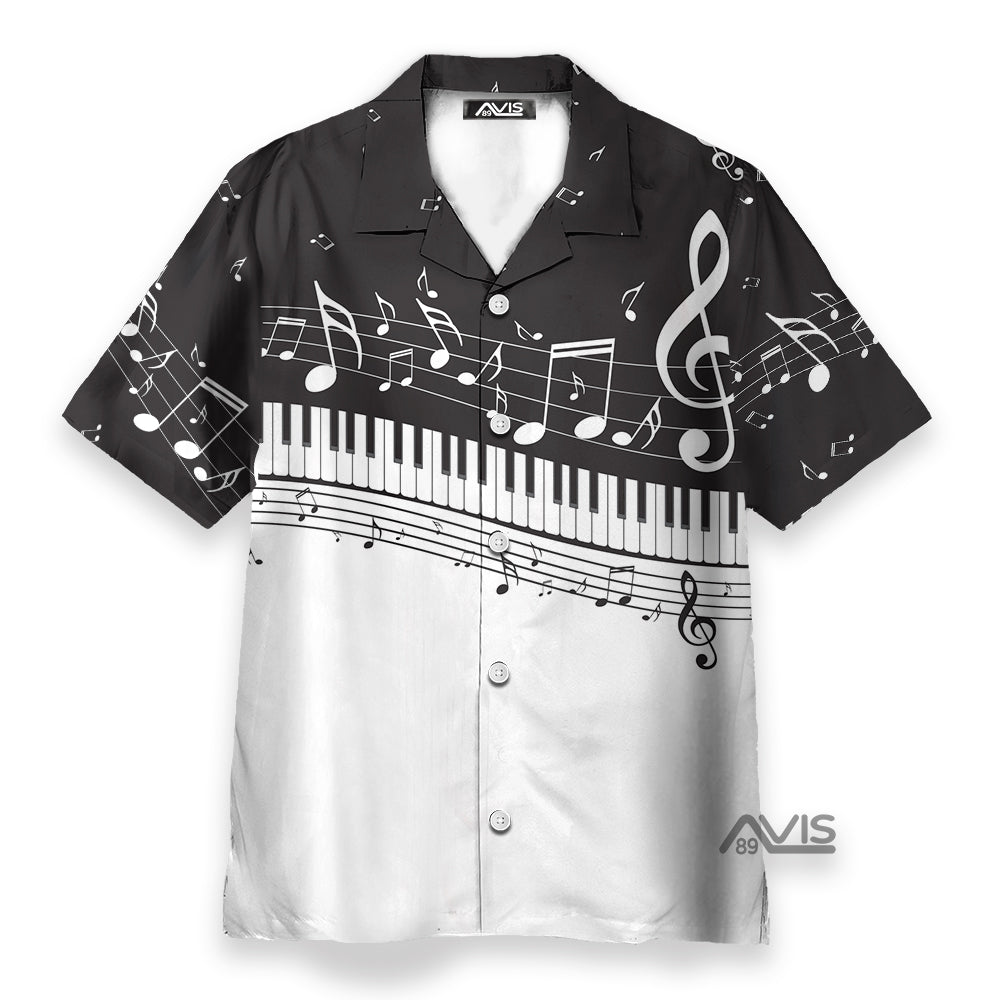 Piano Hawaii Shirt Aloha Shirt For Summer