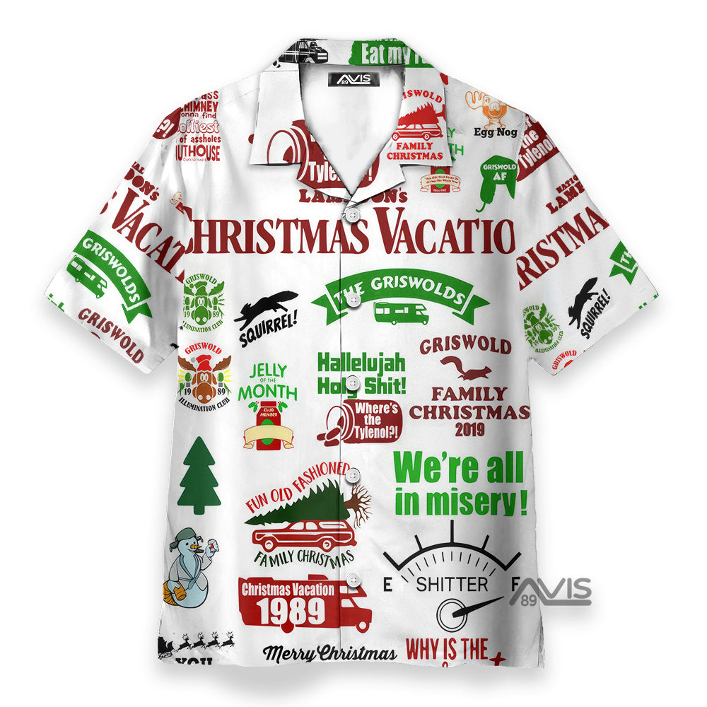 Christmas Vacation Funny Cartoon - Hawaiian Shirt