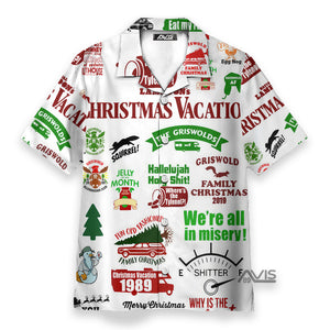 Christmas Vacation Funny Cartoon - Hawaiian Shirt