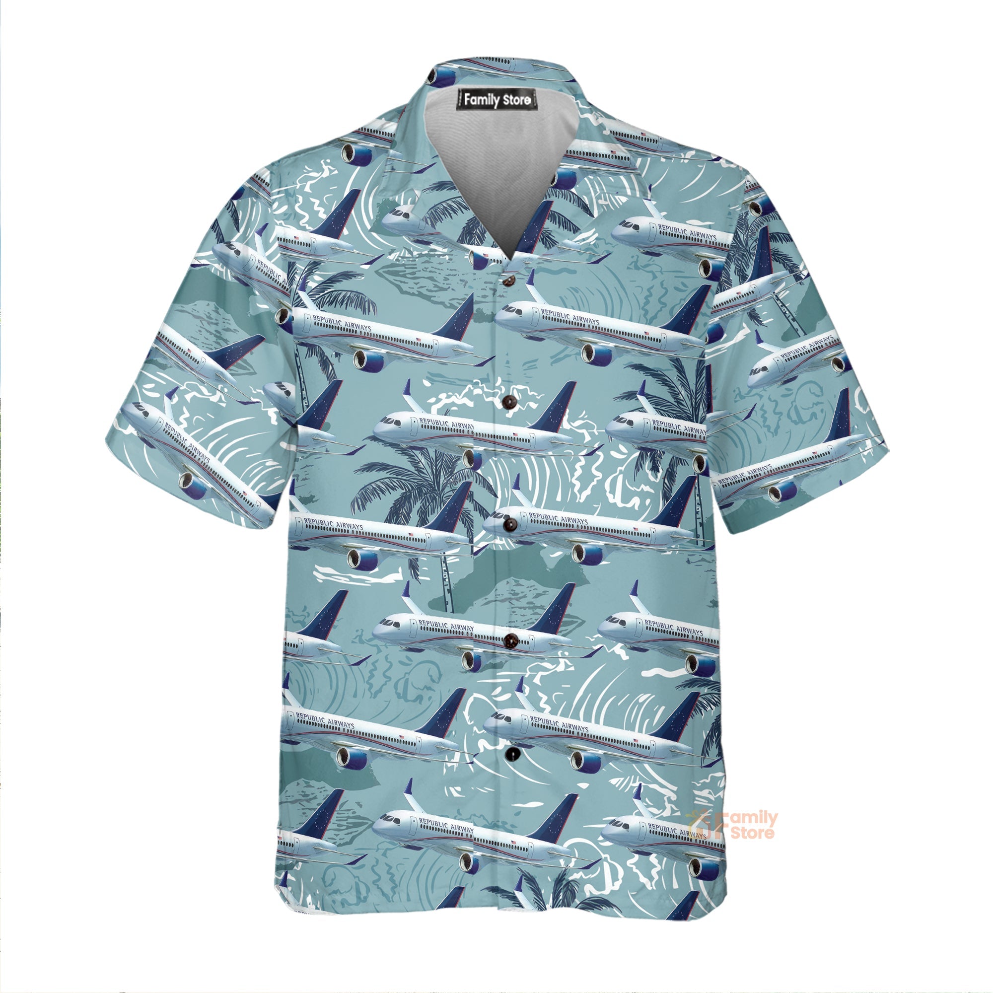 Republic Airways Embraer 175 Hawaiian Shirt